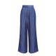 Blue  Spaghetti Strap Top & High Waist Wide Leg Pants