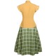 2PCS  Bow Plaid Blouse & Skirt