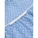 Sky Blue  Strap Polka Dot Swing Dress