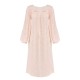 Pink  Puff Sleeves Knitted Nightgown