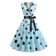  Bow Polka Dot Swing Dress