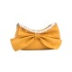  Bowknot Pearl Solid Underarm Bag