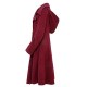 Wine Red  Solid Button Coat