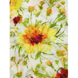 Yellow  Sunflower Jacquard Pants