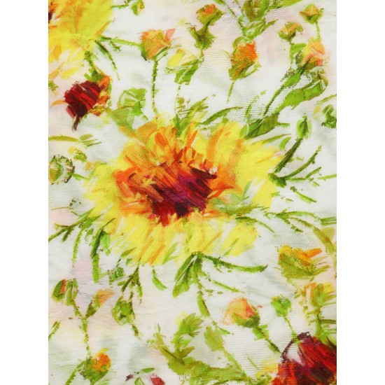 Yellow  Sunflower Jacquard Pants