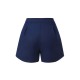 Navy Blue  Solid Button Shorts