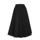 Black  Elegant Pleated Skirt