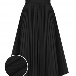 Black  Elegant Pleated Skirt