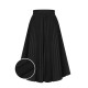 Black  Elegant Pleated Skirt