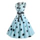  Bow Polka Dot Swing Dress