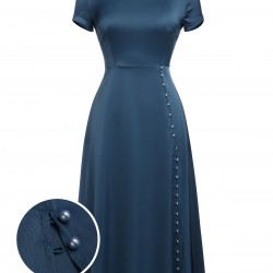 Blue  Pearl Buttons Darlene Dress