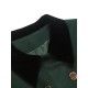 Dark Green  Solid Button Coat