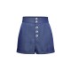 2PCS  Patchwork Flag Tops & Denim Blue Shorts