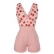 Strawberry Pink  Patchwork Lace Romper