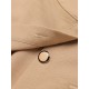 Khaki  Big Pockets Button Skirt