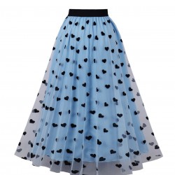  Heart High Waist Swing Skirt