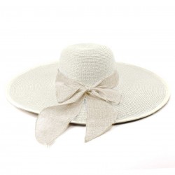 Ribbon Wide Brim Raffia Sun Hat