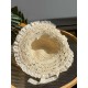 Beige Hand-made Lace Bow Sun Hat