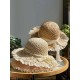  Hand-Made Lace Bow Sun Hat