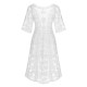 White  Lace V-neck Wrap Cover-up