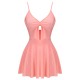 Pink  Bow Halter One-piece Swimsuit