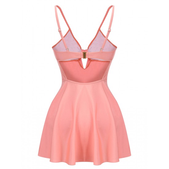 Pink  Bow Halter One-piece Swimsuit