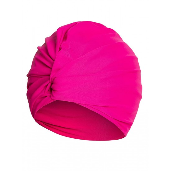  Solid Pleated Wrap Swim Hat