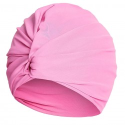  Solid Pleated Wrap Swim Hat